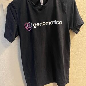 Black and Pink Short Sleeve Tee with Printed Design